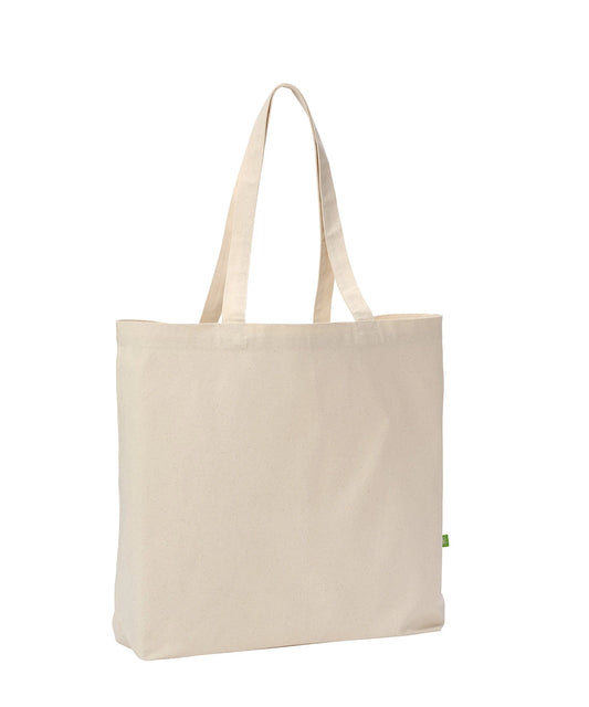 Organic canvas βflat baseβ landscape shopper