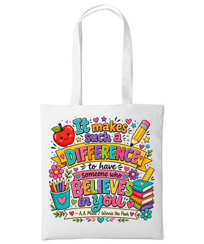 It makes such a difference Teacher Tote Bag