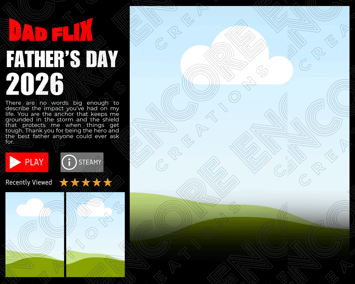 Customisable Dad Flix Print