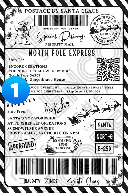 Christmas Present Parcel Labels