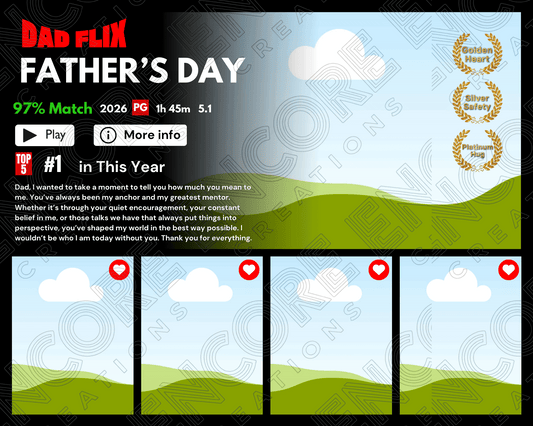 Customisable Dad Flix Print