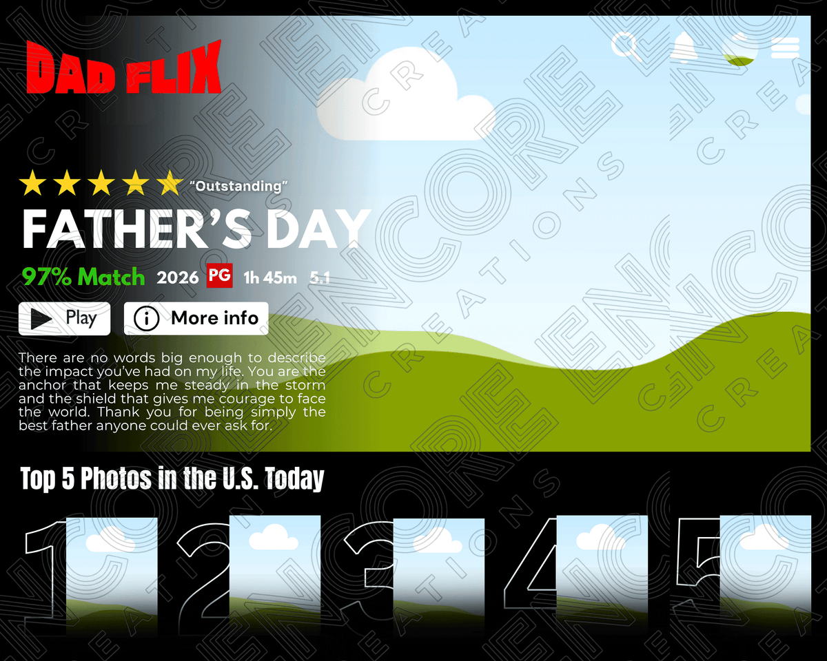 Customisable Dad Flix Print