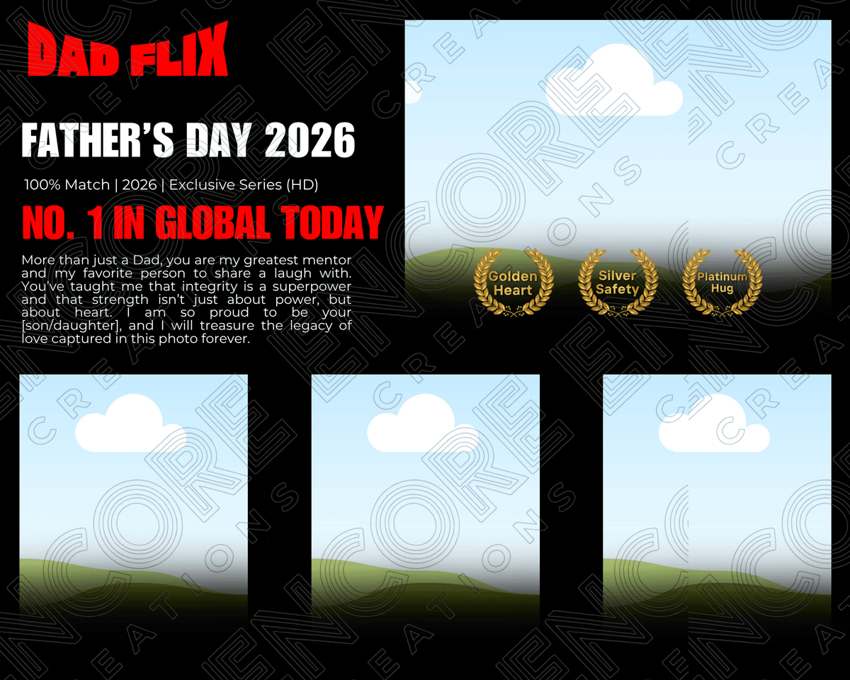 Customisable Dad Flix Print
