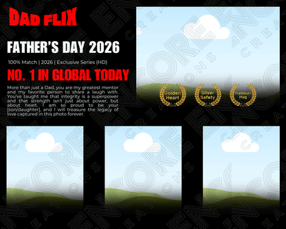 Customisable Dad Flix Print