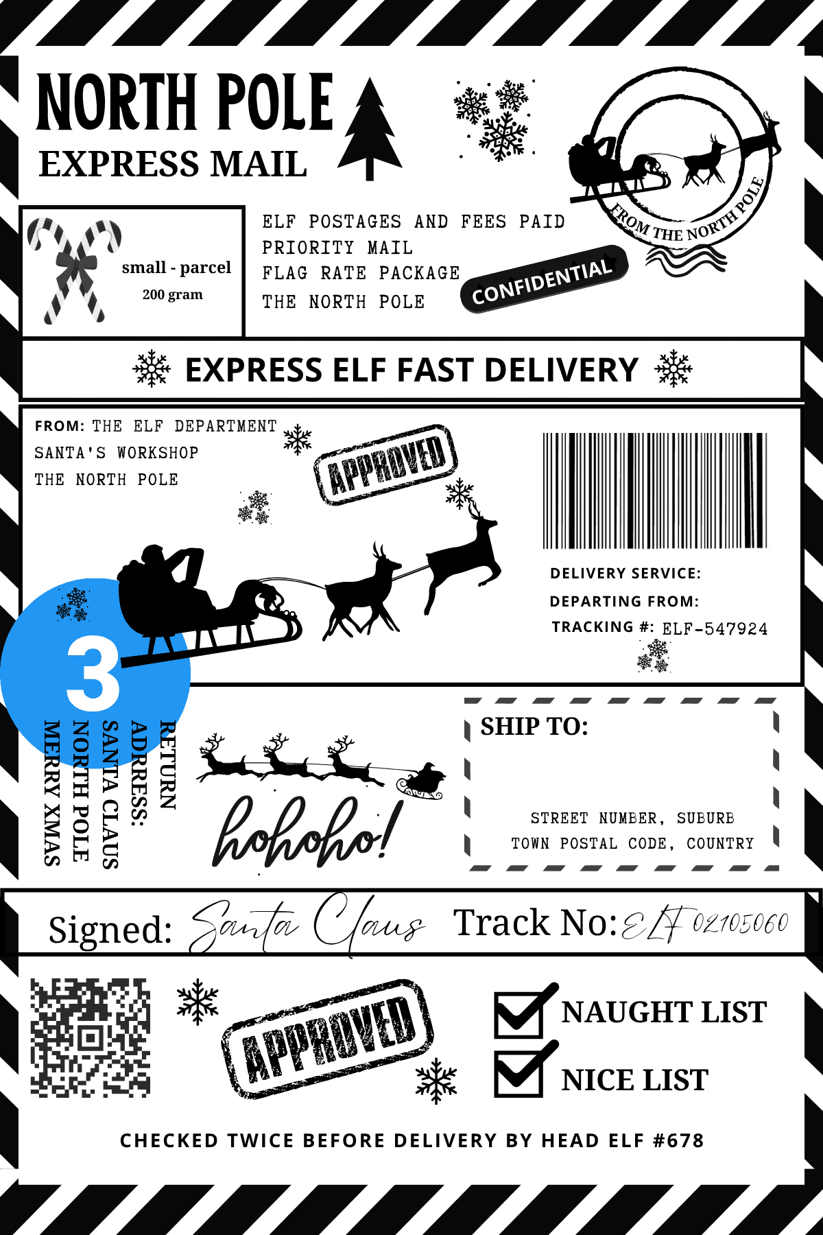 Christmas Present Parcel Labels