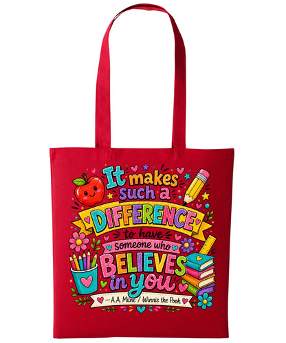 It makes such a difference Teacher Tote Bag