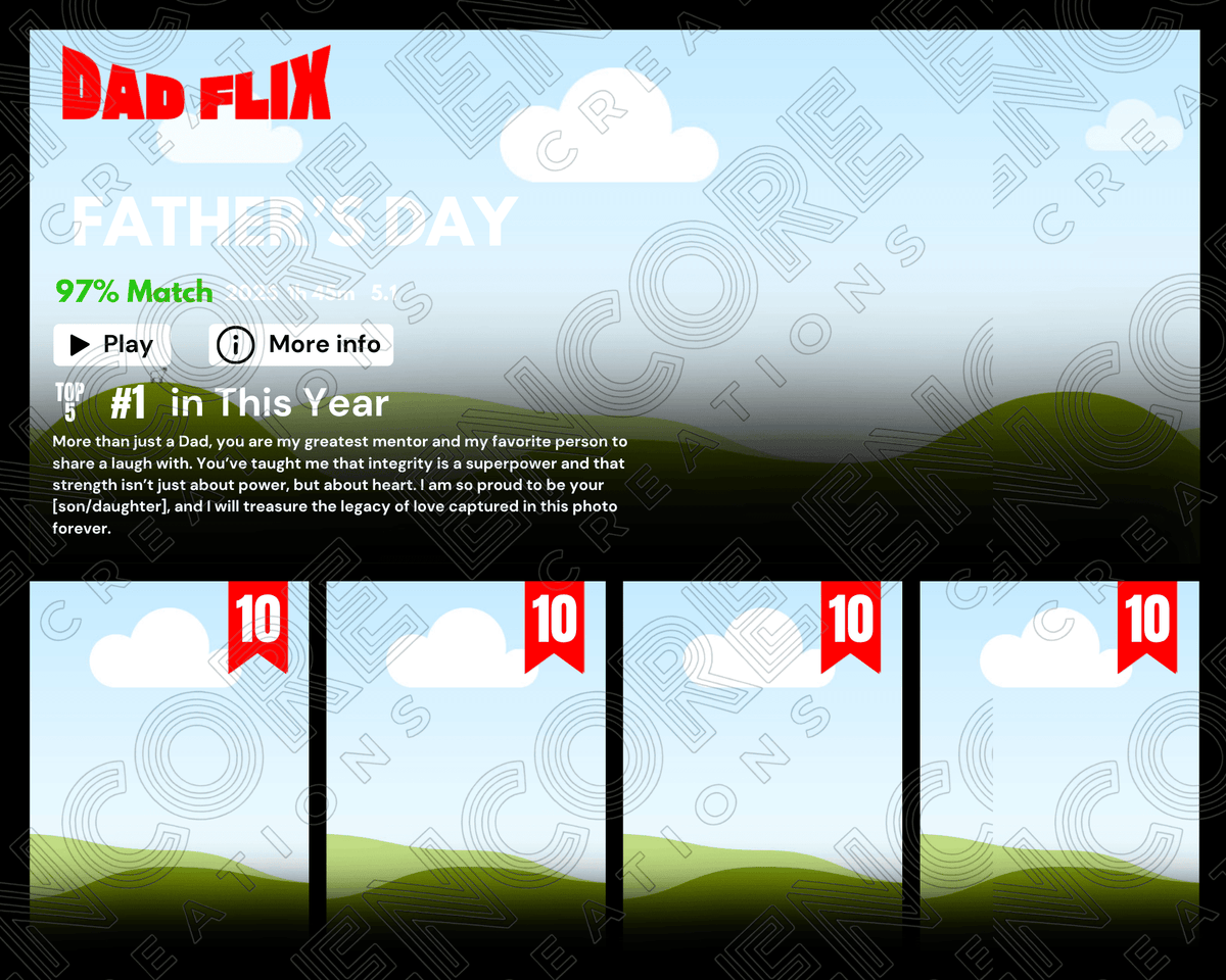 Customisable Dad Flix Print