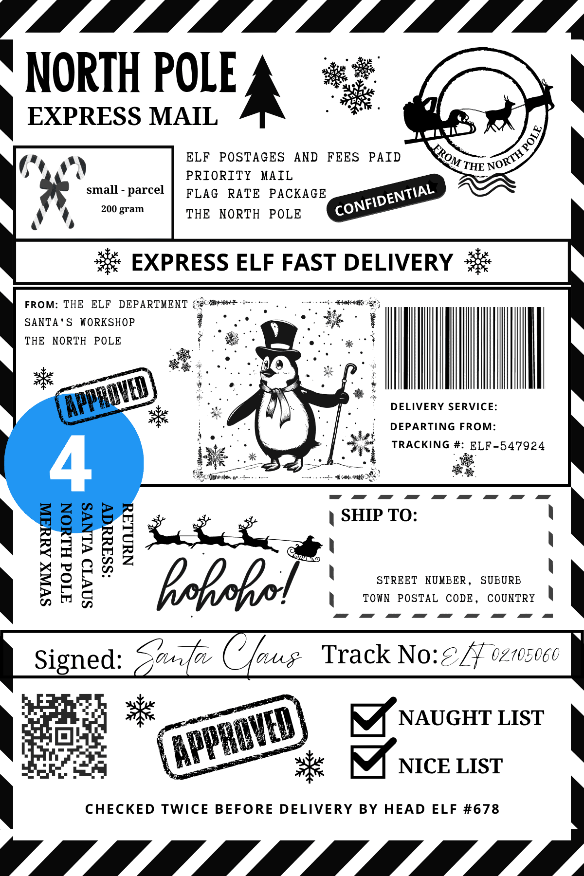 Christmas Present Parcel Labels