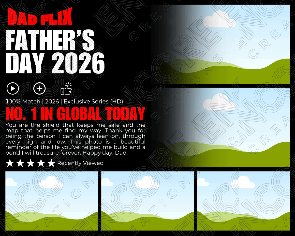 Customisable Dad Flix Print