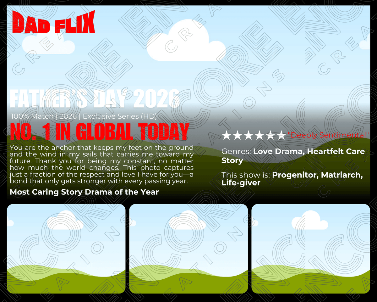 Customisable Dad Flix Print