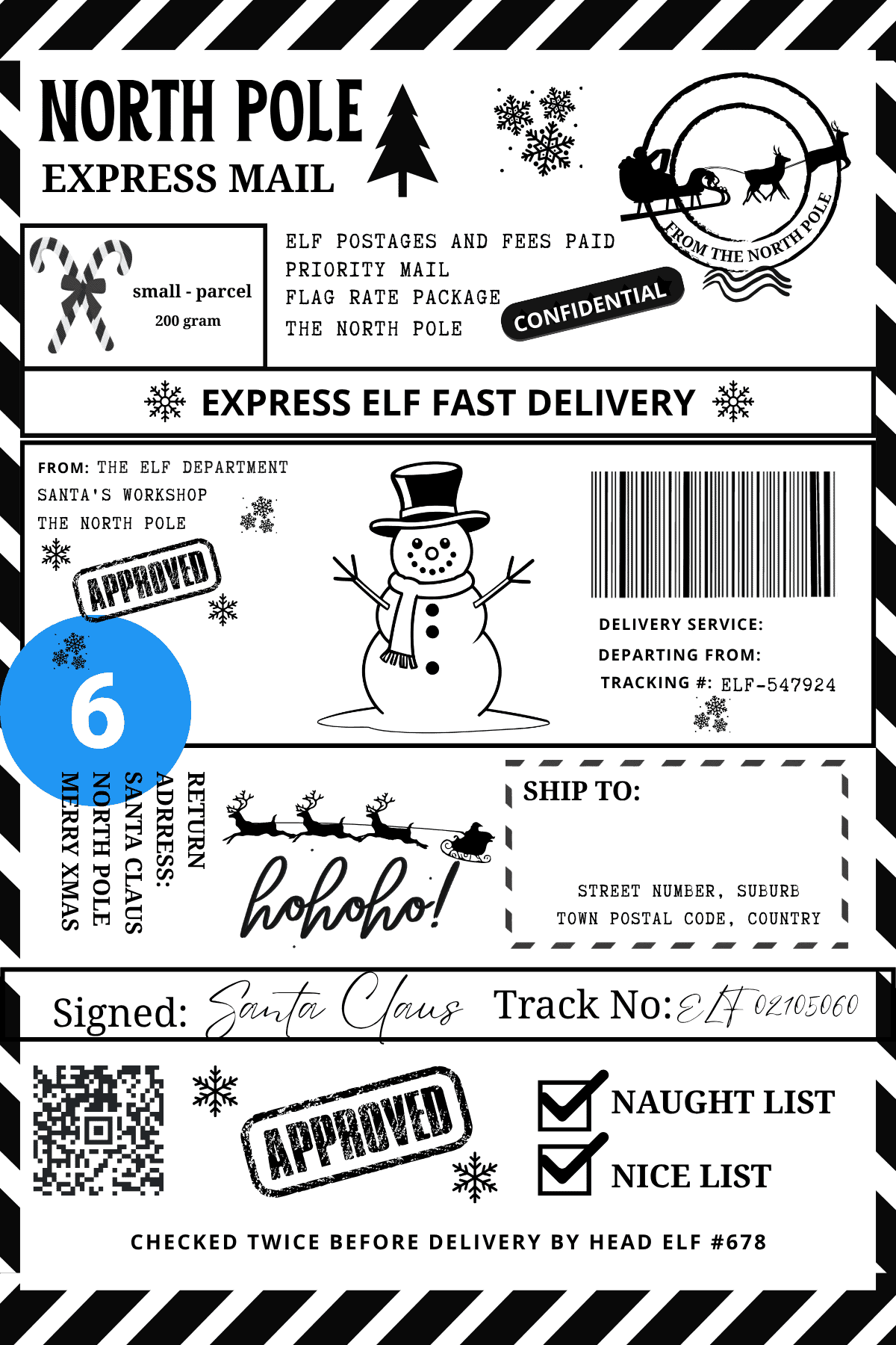 Christmas Present Parcel Labels