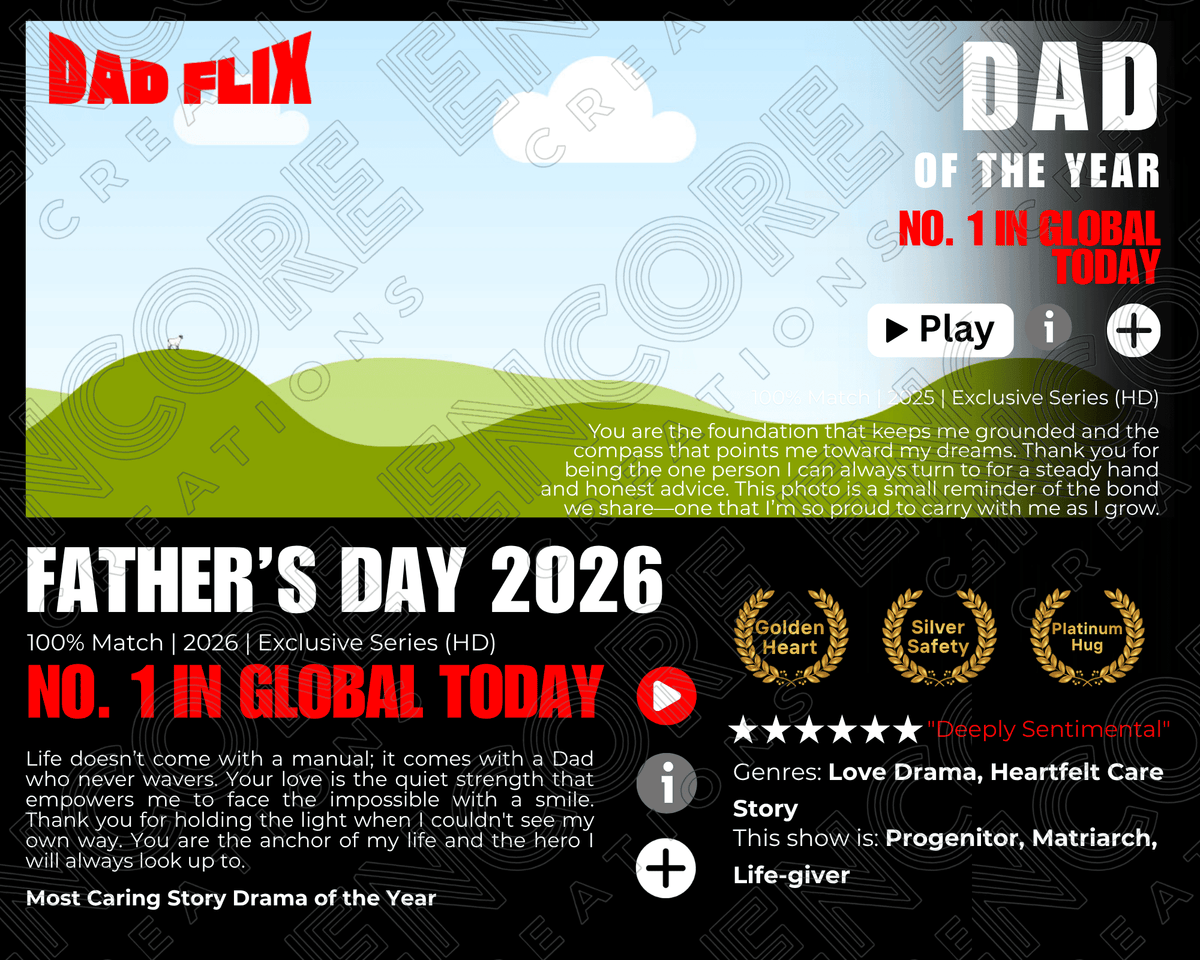 Customisable Dad Flix Print
