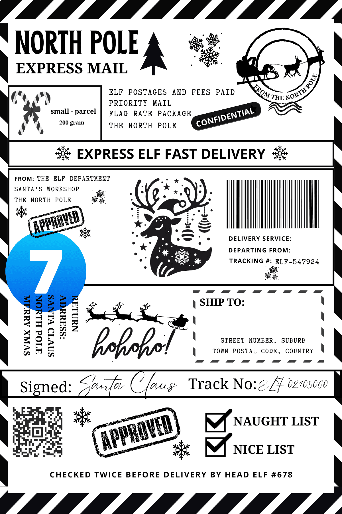 Christmas Present Parcel Labels