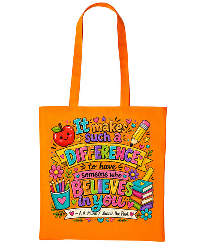 It makes such a difference Teacher Tote Bag