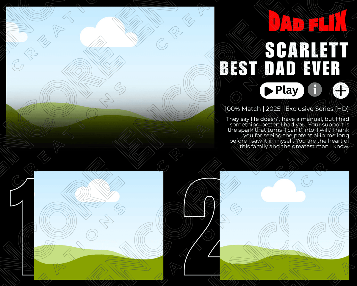 Customisable Dad Flix Print
