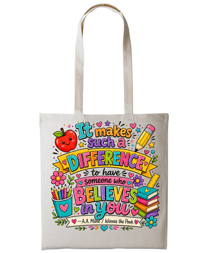 It makes such a difference Teacher Tote Bag