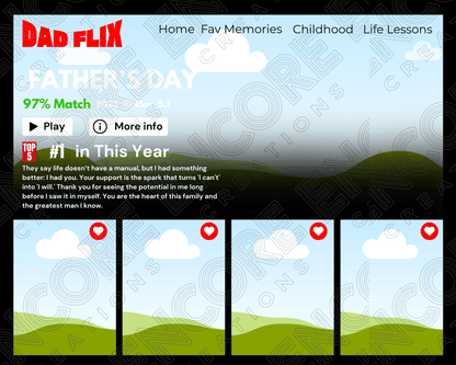 Customisable Dad Flix Print