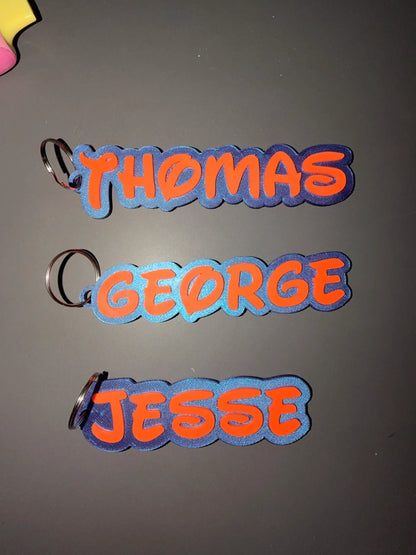 3D Printed Name Tag Keyring