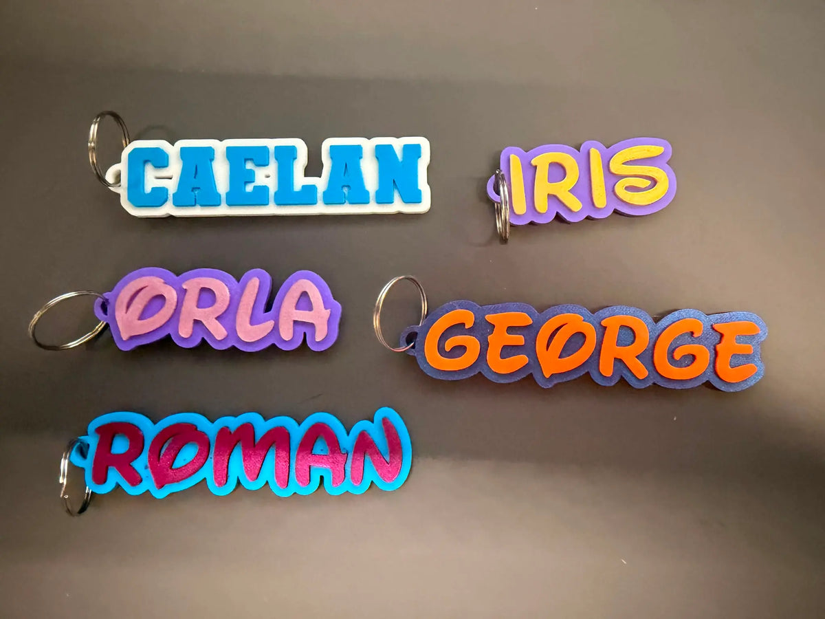 3D Printed Name Tag Keyring