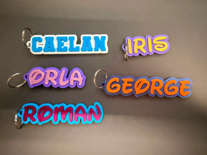 3D Printed Name Tag Keyring