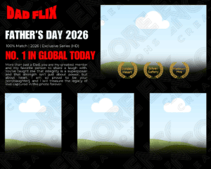 Father's Day 2026 celebration banner with cloud and sky background, highlighting special awards and.