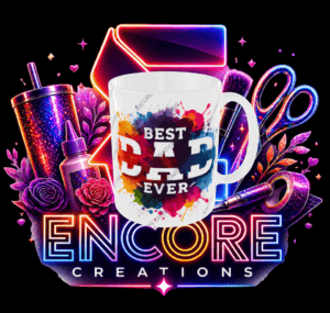 Neon-themed "Best Dad Ever" mug with colourful splashes, surrounded by neon accessories and floral e.